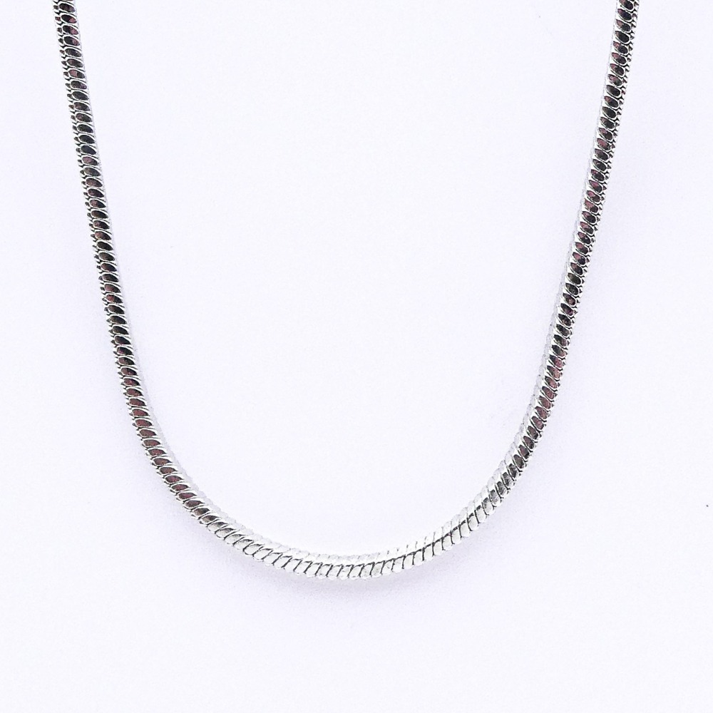 New Silver Toned Adjustable 30" Snake Chain Stackable Necklace